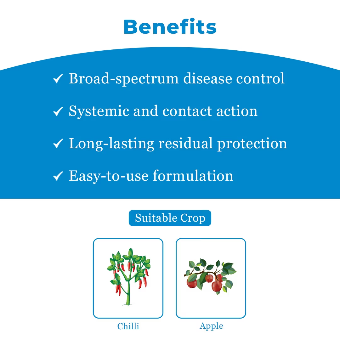 Adama Shamir Fungicide Tebuconazole 6.7% + Captan 26.9% SC | Systemic & Contact Fungicide for Effective Control of Fungal Diseases in Crops
