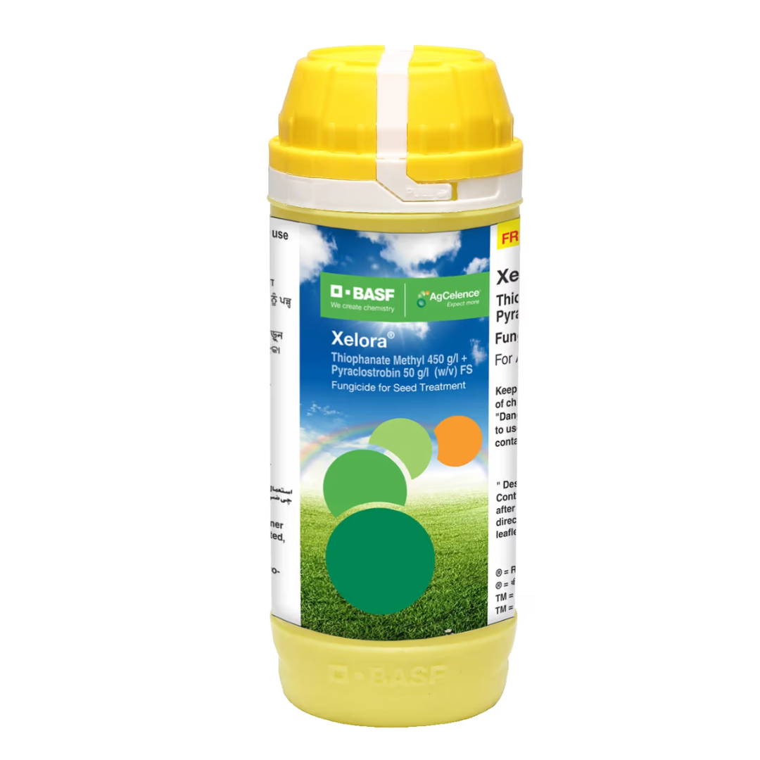 BASF Xelora Thiophanate Methyl 45% + Pyraclostrobin 5% FS Seed Treatment Fungicide | Protection Against Soil & Seed Borne Diseases