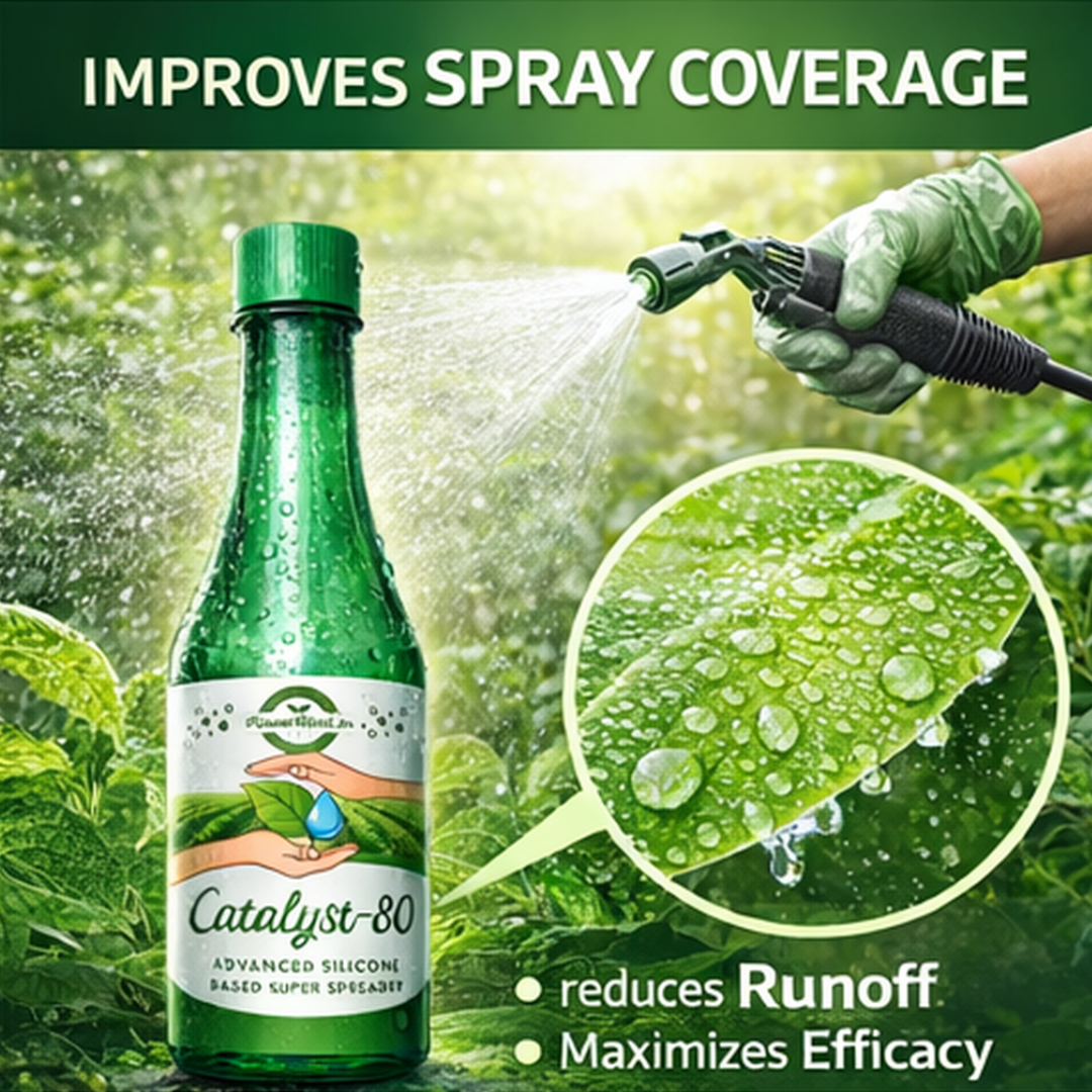 Kisanmart Catalyst-80 Silicon Based Super Spreader | Improves Spray Coverage, Nutrient Uptake & Agrochemical Efficiency